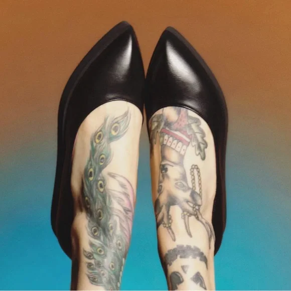 Von D Roxy Ballerina Flats- Vegan Goth - Picture 9 of 10